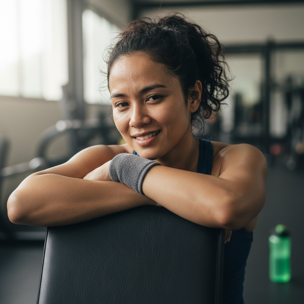 Close-up of a person lifting dumbbells during a full-body workout.