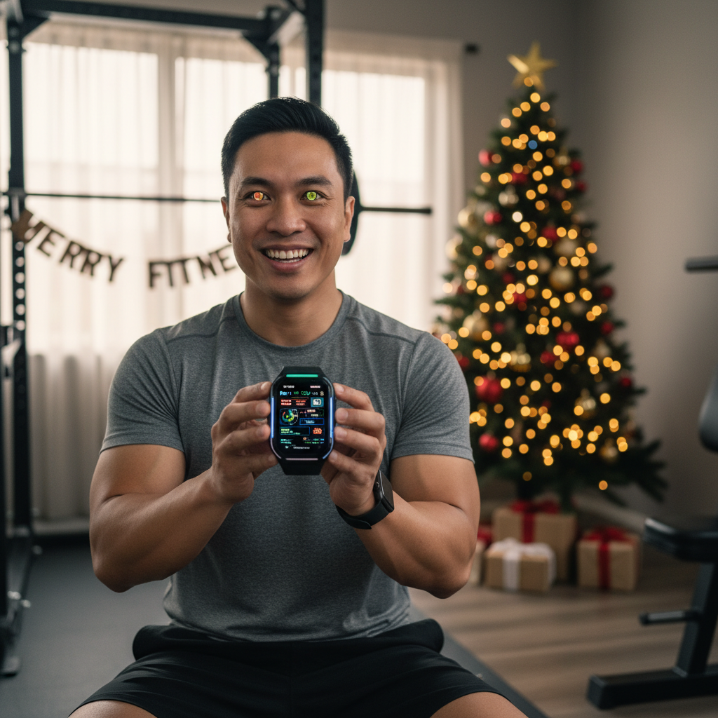 A collection of Christmas fitness gifts for a home workout in the Philippines.