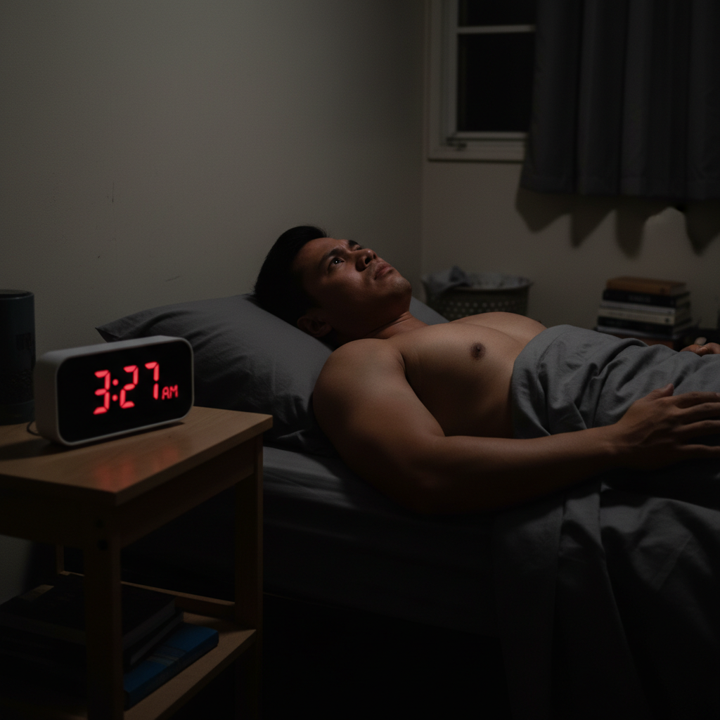 A person sleeping peacefully, highlighting the importance of rest for muscle recovery.