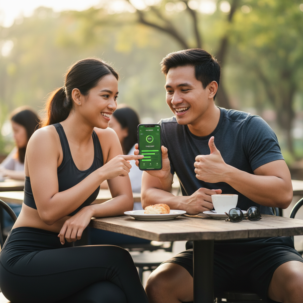 A person scheduling their home workout on a calendar on their desk.